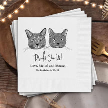 Couple Pet Hand Zeichnend Drinks auf Me Napkins