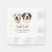 Couple Pet Hand Zeichnend Drinks auf Me Napkins Serviette (Vorderseite)