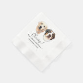 Couple Pet Hand Zeichnend Personalisierte Beifall Serviette (Ecke)