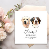 Couple Pet Hand Zeichnend Personalisierte Beifall Serviette