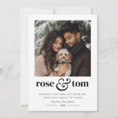 Couple Pet Holiday Heart Foto Feiertagskarte (Vorderseite)