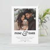 Couple Pet Holiday Heart Foto Feiertagskarte (Stehend Vorderseite)