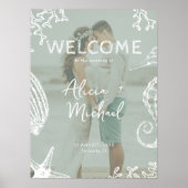 Couple photo coastal wedding welcome  poster (Vorne)