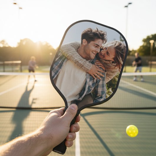 Couple Photo Your Own Two Image Double Side Pickleball Schläger