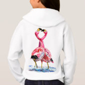 Couple Pink Flamingo Hoodie (Rückseite)