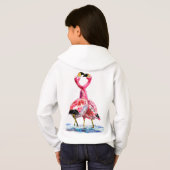 Couple Pink Flamingo Hoodie (Schwarz voll)