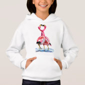Couple Pink Flamingo Hoodie (Vorderseite)