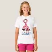 Couple Pink Flamingo T - Shirt (Vorne ganz)
