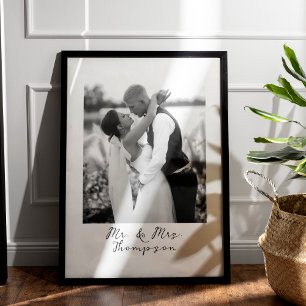 Couple Portrait Wedding Anniversary Foto Custom Poster