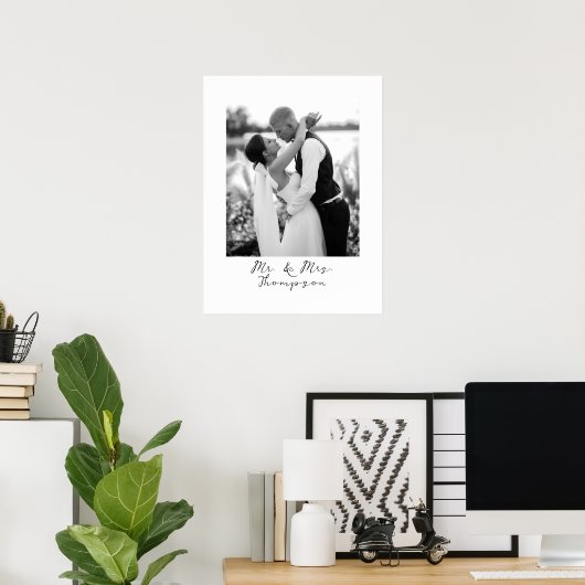 Couple Portrait Wedding Anniversary Foto Custom Poster (Heimbüro)