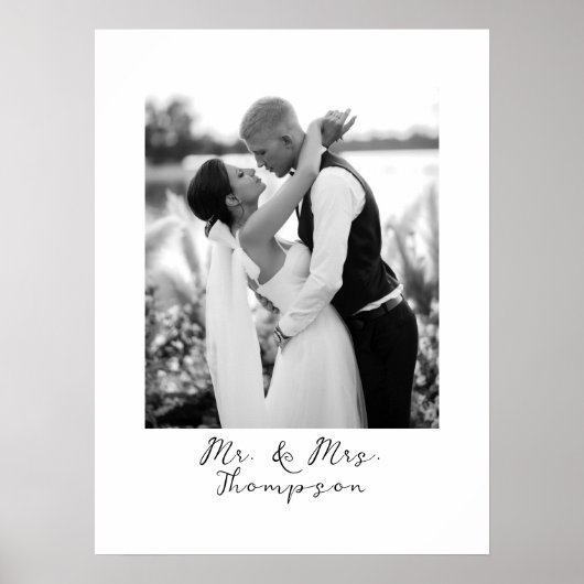 Couple Portrait Wedding Anniversary Foto Custom Poster (Vorne)