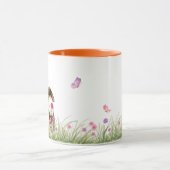 Couple Rabbit Date Style Vintag Tasse (Zentrum)