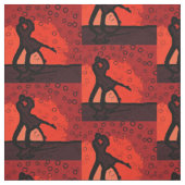 Couple Red Silhouette Stoff (Muster)