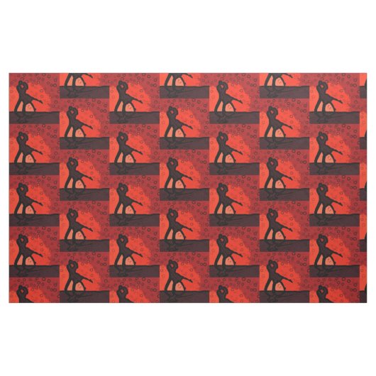 Couple Red Silhouette Stoff (Fat Quarter (45,7 x 55,9 cm))