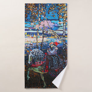 Couple Riding a White Horse, Wassily Kandinsky Badehandtuch