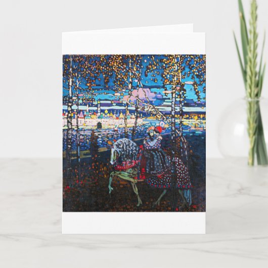 Couple Riding a White Horse, Wassily Kandinsky Karte (Vorderseite)