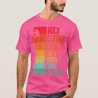 Couple Rock Climbing Belay Lucca Klettersteig T-Shirt