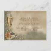 Couple’s Champagne Floral Wedding Shower Begleitkarte (Vorderseite)