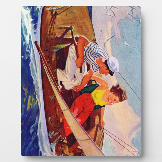 Couple Sailing by R.J. Cavaliere Fotoplatte (Vorderseite)