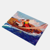 Couple Sailing von R.J. Cavaliere Fußmatte (Schrägansicht)