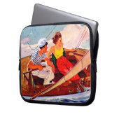 Couple Sailing von R.J. Cavaliere Laptopschutzhülle (Vorderseite Links)
