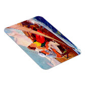 Couple Sailing von R.J. Cavaliere Magnet (Rechte Seite)