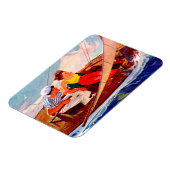 Couple Sailing von R.J. Cavaliere Magnet (Linke Seite)