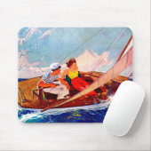 Couple Sailing von R.J. Cavaliere Mousepad (Mit Mouse)