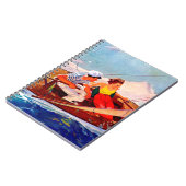 Couple Sailing von R.J. Cavaliere Notizblock (Linke Seite)