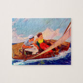 Couple Sailing von R.J. Cavaliere Puzzle (Horizontal)
