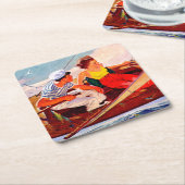 Couple Sailing von R.J. Cavaliere Rechteckiger Pappuntersetzer (angewinkelt)