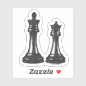 "Couple" Schach King & Queen Stipple Aufkleber (Blatt)