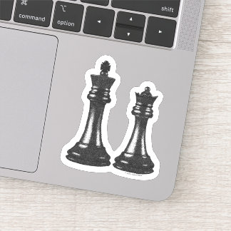 "Couple" Schach King & Queen Stipple Aufkleber