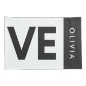 Couple Schwarz-weiß serif Liebe typography modern Kissenbezug (Rückseite-Rechts)