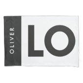 Couple Schwarz-weiß serif Liebe typography modern  Kissenbezug (Vorderseite-Links)