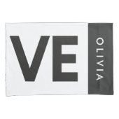 Couple Schwarz-weiß serif Liebe typography modern  Kissenbezug (Vorderseite-Rechts)