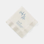 Couple Script Fun Facts Wedding Napkins Serviette (Ecke)