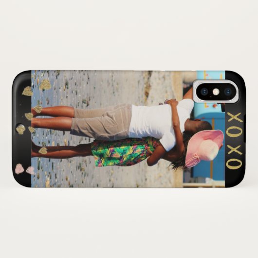 Couple Selfie iPhone Case (Rückseite (Horizontal))