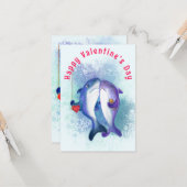 Couple Shark Liebe Valentine's Day Card - Funny Karte (Vorderseite/Rückseite Beispiel)