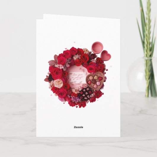 Couple Silhouette Happy Valentines Romantic Karte (Rückseite)