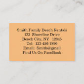 Couple Sit On Beach bei Sunset Business Card Visitenkarte (Rückseite)