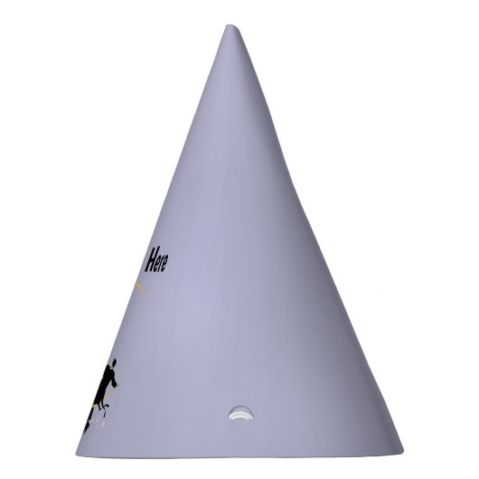 Couple sitzt auf dem gelben Halbmond Angry Gesicht Partyhütchen (Rechts)