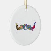 Couple Skydiver Keramik Ornament (Rechts)