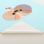 Couple Snail Baby Sherpa Blanket Sherpadecke (3/4)