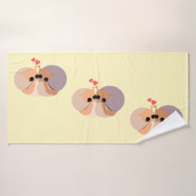 Couple Snail Bath Handtuch - Farbe wählen