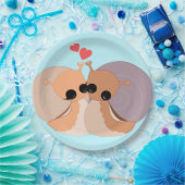 Couple Snails Paper Tellers Liebe Pappteller (Party)