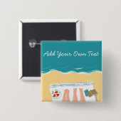 Couple Sunbader Personalisiert Reisen Button (Vorne & Hinten)