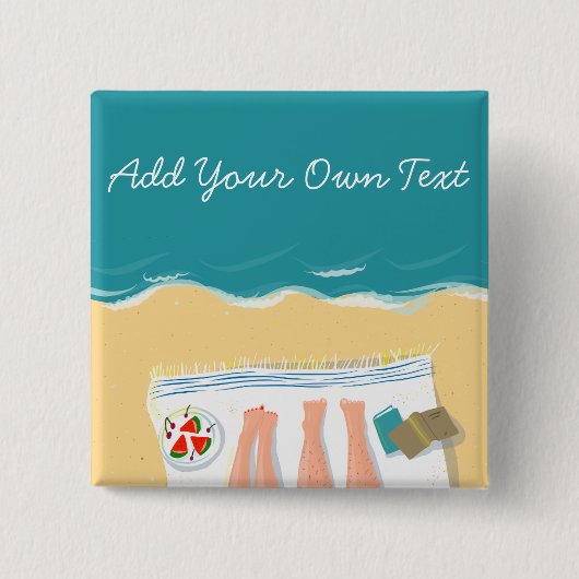 Couple Sunbader Personalisiert Reisen Button (Vorderseite)
