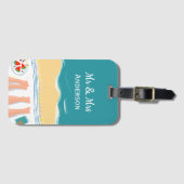 Couple Sunbathing Personalisiert Mr. and Mrs. Holi Gepäckanhänger (Vorderseite (Horizontal))