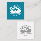 Couple Swan Silhouette Reflektion im Wasser Mitteilungskarte (Vorne/Hinten)